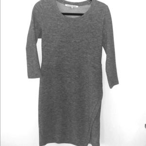 Gray sweater dress